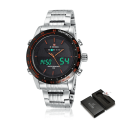 Miniatyrbild 1 av 6: Lyxmärke NAVIFORCE Herrmode Sportklockor Herr Quartz Analog Digital klocka Man Watch i hel stål relogio masculino SBO-BOX