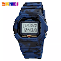 Miniatyrbild 1 av 6: SKMEI Multifunktionell Digital Watch Herr 2 Time Count Down Herrarmbandsur Mode Retro Manklockor reloj hombre 1628 Blue camo