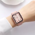 Miniatyrbild 5 av 6: Mode Dam Märken Klockor Fritid Rektangel Digital Enkel Kvinnor Watch Sport Silikonrem Damklocka Black