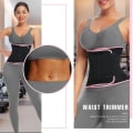 Miniatyrbild 4 av 6: HEXIN Kvinnor Body Shaper Thermo Neopren Bantning Midjebälte Waist Trainer Korsett Viktminskning Trimmerbälte Pink M