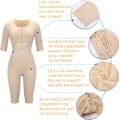 Miniatyrbild 5 av 6: Helkroppsformare Kvinnor Body Shapewear Magformare Magen Smalare Fast kontroll Slida Fajas Dragkedja Gaine Post Partum Beige M