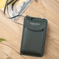 Miniatyrbild 1 av 6: Pekskärm för damer Mobiltelefonväska Smartphone Plånbok PU-läder Axelrem Handväska Damväska Mode mobilplånbok dark green1