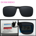 Miniatyrbild 5 av 6: DOHOHDO New Square Polarized Solglasögon För Män Kvinnor Flip Up Clip On Solglasögon Utomhus Förarglasögon Körglasögon Oculos Blue as show