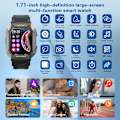 Miniatyrbild 5 av 6: SKMEI 1,71 tum Smart Watch Herr Stegräknare Simning Sport Fitness Tracker IP68 Vattentät Bluetooth SmartWatch för Android ios Green 2