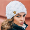 Miniatyrbild 2 av 6: Nya Vintermössor Dammode Stickad Beanie Virkad Skullies Hatt Höst Utomhus Varma Beanies Mössor Vilda Tillbehör  N red