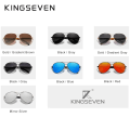Miniatyrbild 3 av 5: KINGSEVEN 2022 New Trend Quality Titanium Alloy Solglasögon herr Polariserade solglasögon Dam Pilot Mirror Glasögon Oculos de sol Gold Gradient Brown Orignal