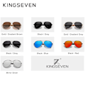 Miniatyrbild 3 av 5: KINGSEVEN 2022 New Trend Quality Titanium Alloy Solglasögon herr Polariserade solglasögon Dam Pilot Mirror Glasögon Oculos de sol Gun Gradient Gray Orignal
