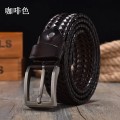 Miniatyrbild 1 av 6: Högkvalitativt 4 cm brett flätat bälte för vävt bälte för män äkta läder koremmar Handstickade designergördelbälten för jeans Style 2 115CM