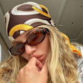 Miniatyrbild 2 av 6: DYTYMJ Liten ram Runda solglasögon Kvinna Retro Shade för Kvinnor Solglasögon Trend Ovala Solglasögon Hip Hop Gafas De Sol Mujer BlackTea As picture