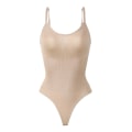 Miniatyrbild 1 av 6: Flarixa Shapewear Dam Magkontroll Sömlös Body Shaper String String Elastisk Spaghetti Strap Body Plus Size Shaping Corset Beige M