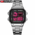 Miniatyrbild 3 av 6: SYNOKE Herr Utomhussportklockor Multifunktion Business Vattentät Man Armbandsur Digital Watch Väckarklocka 2022 Upgraded TPU D