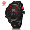 Miniatyrbild 3 av 6: OHSEN Fashion Outdoor Sport Watch Herr Multi 5 Bar Vattentät Militärröd Digital Armbandsur Klocka Relogio Masculino Black Red