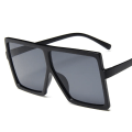 Miniatyrbild 4 av 6: Nya fyrkantiga solglasögon kvinnor överdimensionerade och lyxiga mode lyxmärke Personlighet Gradient Leopard Gafas UV400 Silver Other