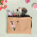 Miniatyrbild 1 av 6: Anpassat namn Blomma Brev Kosmetikväska Bachelorette Party Neceser Makeup Väskor Dragkedja Toalettartiklar Organizer Brudtärna Presenter D4BaleV