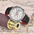 Miniatyrbild 6 av 6: 2021 PAGANI DESIGN Herr Kvartsklockor Lyxmärken Moderörelse Militärklockor Läderkvartsklockor Relogio Masculino white red B