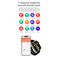 Miniatyrbild 3 av 6: Ny Bluetooth Call Watch 9 Smart Watch Herr Siri NFC GPS Tracker Blodtryck Puls Sport Smartwatch För Apple Watch Black NFC