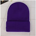 Miniatyrbild 1 av 6: Mössa Vinter för Kvinnor Män Pojkar Flickor Virkad Skullies Hatt Enfärgad Unisex Höststickad Mössa Cap Vilda Tillbehör dark purple Head 45-60cm