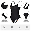 Miniatyrbild 5 av 6: Stringtrosa Sömlös Bodysuit Shapewear För kvinnor Magkontroll Slimming Slida Push Up Buken Body Shapers Linnen Brown M