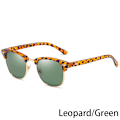 Miniatyrbild 1 av 6: RUOBO Klassiska polariserade solglasögon för män Kvinnor Märkesdesign Körspegel Yta Lins Solglasögon Goggle UV400 Gafas De Sol Leopaed-Green Gold Frame