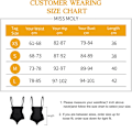 Miniatyrbild 3 av 6: Stringtrosa Body Shapewear Kvinnor Underbyst Body Shaper Magkontroll Bantning Underkläder Push Up Butt Lifter Magformare Korsett Black XS