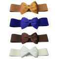 Miniatyrbild 3 av 6: Nya kvinnor rosett Cummerbunds Elastisk rosett Bred Stretch Bukle Midjeband Bälte 12 färger Mode Flicka Klänning Accessoarer Midjebälten Camel One Size
