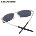 Miniatyrbild 6 av 6: CoolPandas 2022 polariserade solglasögon Herr Märkesdesigner Liten lins Solglasögon Herr Solglasögon för körning gafas oculos de sol UV400 black-black Polarized lens