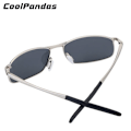 Miniatyrbild 6 av 6: CoolPandas 2022 polariserade solglasögon Herr Märkesdesigner Liten lins Solglasögon Herr Solglasögon för körning gafas oculos de sol UV400 gold green Polarized lens