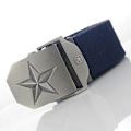 Miniatyrbild 4 av 6: BOKADIAO Herr & Kvinnor Militär Canvas bälte lyxigt 3D-stjärna Metallspänne jeansbälte Army taktiska bälten för män midjeband hane Army Green 130cm
