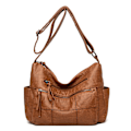 Miniatyrbild 1 av 6: Högkvalitativa lyxiga handväskor i läder Damväskor Designer Crossbody-väskor för kvinnor Nya Bolsa Feminina Sac A Main Style2-Brown