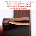 Miniatyrbild 5 av 6: Herrbälte i äkta läder, legering, retrodesign, högkvalitativt märkesbälte för män Toppproduktion av koskinn Coffee 100cm