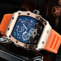 Miniatyrbild 1 av 6: Watch Mode Legering Urboett Toppmärke Lyx Herr Quartz Clock Klassisk Man Sport Kronografklockor Style 2