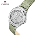 Miniatyrbild 6 av 6: NAVIFORCE Quartz Läder Armband Lyx Kvinnor Enkel Populär Watch Vattentät Kvinnor Klockor Kvinnor Watch Mujer RGWLBN-BOX