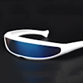 Miniatyrbild 2 av 6: Futuristic Narrow Cyclops Visir Solglasögon Laser Glasögon UV400 Personlighet Spegellins Kostym Glasögon Glasögon Herrglasögon New Style 05 Other