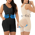 Miniatyrbild 2 av 6: Kvinnor Body Shaper Öppen gren Bodysuit Shapewear Underbyst Butt Lift Plus Size 6XL Waist Trainer Black D068 S