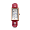 Miniatyrbild 1 av 6: REBIRTH Brand Watch Dam Elegant Retro Klockor Mode Dam Quartz Klockor Klocka Dam Casual Läder Damarmbandsur Gold Red