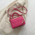 Miniatyrbild 3 av 6: Nytt mode axelväska Rutigt PU-läder Damhandväskor Designer Crossbody-väskor för kvinnor Khaki 20x13x7cm