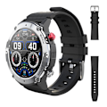 Miniatyrbild 1 av 6: LEMFO LF26 Max Smart Watch Herr Bluetooth Call Smartwatch IP68 Vattentät 360 HD Screen Standby för Android IOS Silver black(.318)