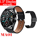 Miniatyrbild 1 av 6: Ny Smart Watch Herr Android GT3 IP68 Vattentät NFC Smartwatch Trådlös Laddning Bluetooth Ring Herr Watch för Bl Le-Bl Me watch for men