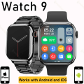 Miniatyrbild 2 av 6: Ny Smart Watch 9 Herr Kvinnor Kroppstemperatur Bluetooth Call Vattentät Blodsyre Trådlös Laddning Dam iw9 Watch För Apple black nylon