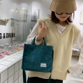Miniatyrbild 5 av 6: Höst manchester Casual Damväska Axelväska Retro Art Canvas Crossbody-väska för kvinnor Handväskor med dragkedja i bomull Lyxdesigner Yellow 26x10x23cm
