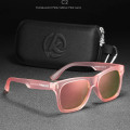 Miniatyrbild 1 av 6: KDEAM 2021 New Square Polarized Solglasögon Herr Multi Color Coating Solglasögon Alla svarta nyanser Dragkedja ingår Kat.3 CE C2 Zipper Box