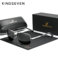 Miniatyrbild 1 av 6: KINGSEVEN 2020 Aluminum Brand Pilot Polarized Solglasögon Män Kvinnor Modebåge Man Solglasögon för att köra Oculos de sol Gun Gray Other