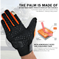 Miniatyrbild 3 av 6: Motorcykelhandskar med pekskärm, ventilerande racinghandskar med full finger, skyddshandskar för utomhussporter, Guantes Moto SC23Touch-Orange XXL