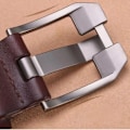 Miniatyrbild 5 av 6: Män högkvalitativt bälte i äkta läder Lyxiga designerbälten för män Modeband för män manliga jeans för man Cowboy P307-Black 110cm