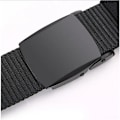 Miniatyrbild 4 av 6: 2022 Ny Canvas Herrbälte Mode Svart Nylon Utomhus Metall Automatiskt Spänne Casual All-match Lyxbälte Hane black 115CM
