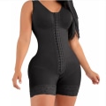 Miniatyrbild 4 av 6: Högkompression Fajas Shapewear Kort gördel med broscher Byst för dagligt och efter kirurgiskt bruk Bantningsslida Mage Kvinnor Beige M