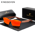 Miniatyrbild 1 av 6: KINGSEVEN Naturligt trä Solglasögon Män Polariserat Mode Solglasögon Original Trä Oculos De Sol Masculino red bubinga wood Original