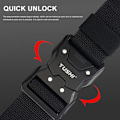 Miniatyrbild 6 av 6: Herrbälte Army Style Stridsbälten Quick Release Militär Utomhusträning Jakt Vandringsverktyg Midjeband Nylon Taktiskt bälte A05 one size