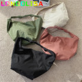 Miniatyrbild 3 av 6: Nya Canvas Totes Väskor Dam Casual Vilda Dam Hobos Handväskor Stor kapacitet Shoulder Flickor Sac Enkel kvinnlig Messenger Bag Black