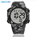 Miniatyrbild 3 av 6: SYNOKE Big Numbers Watch Herr 50M Vattentät Manklocka Alarm Stoppur Multifunktion Digitala klockor Relogio Masculino Upgrade - Grey